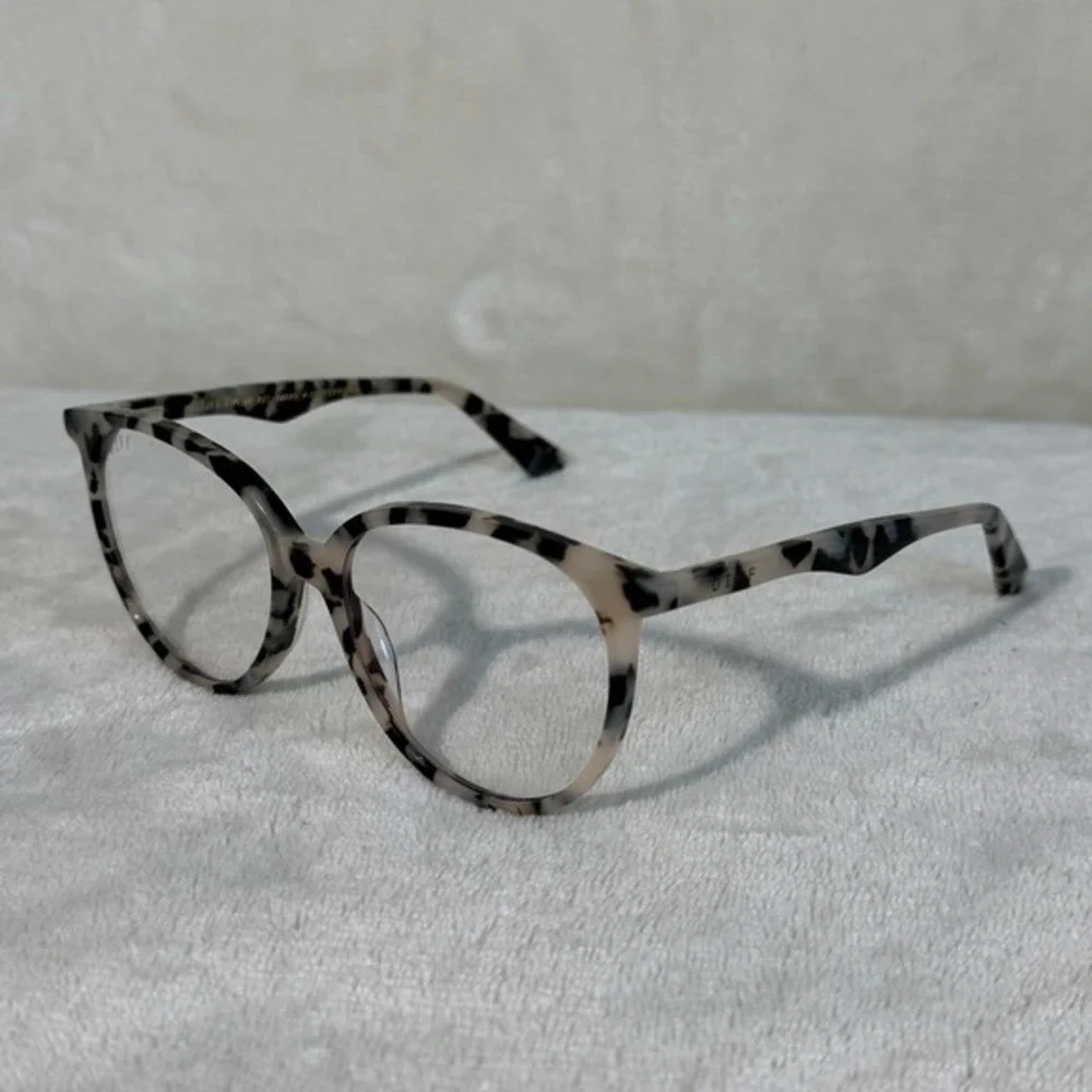 DIFF Eyewear Women Eyeglasses Frames Bella Tortoise As Is Glasses Lenses Left In